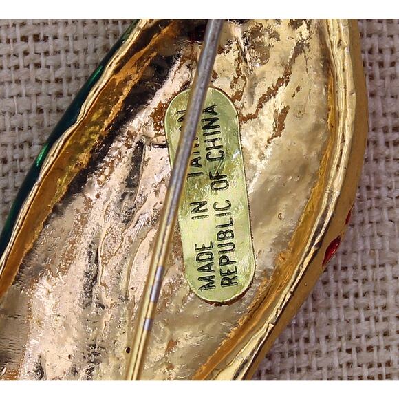 1980's Republic of China Bird of Paradise Enamel Brooch. - Picture 3 of 3